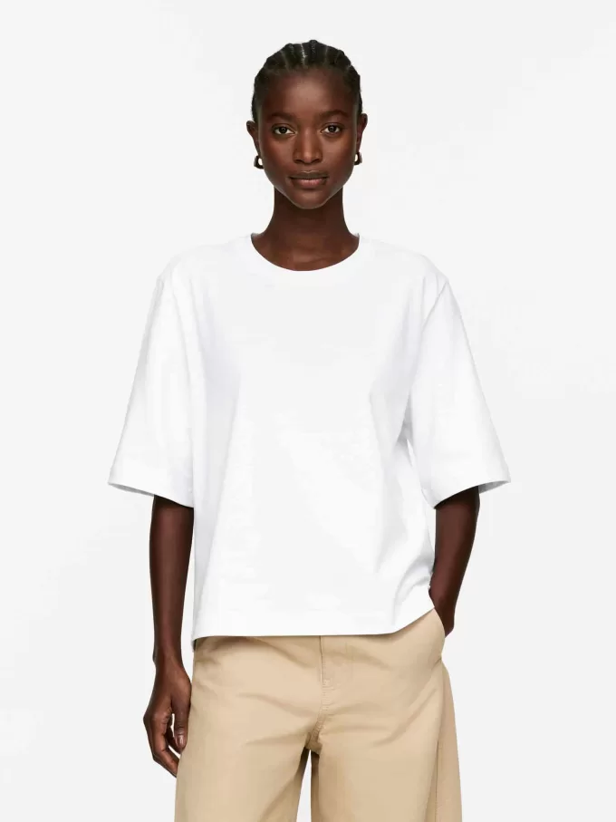 Schweres T-Shirt mit Print