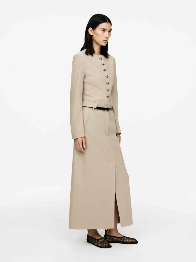 Baumwoll-Leinen-Rock