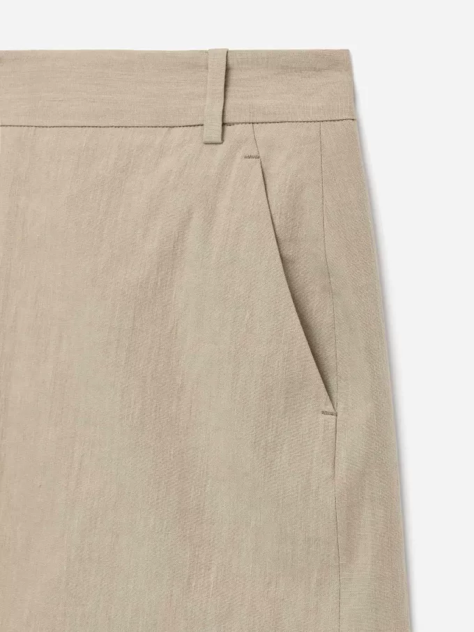 Baumwoll-Leinen-Rock