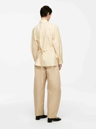 Baumwollbluse mit Bindegürtel