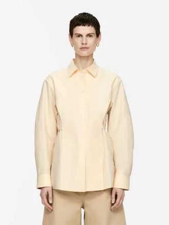 Baumwollbluse mit Bindegürtel