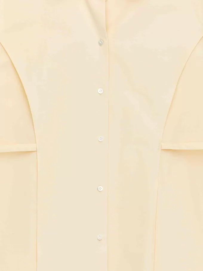 Baumwollbluse mit Bindegürtel