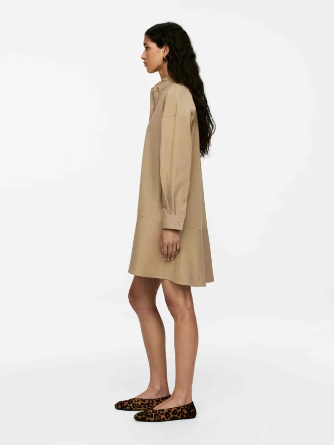 Baumwollkleid mit Rüschendetail