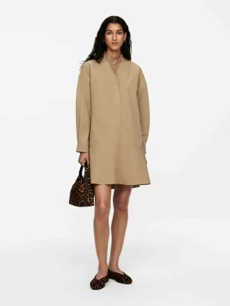 Baumwollkleid mit Rüschendetail