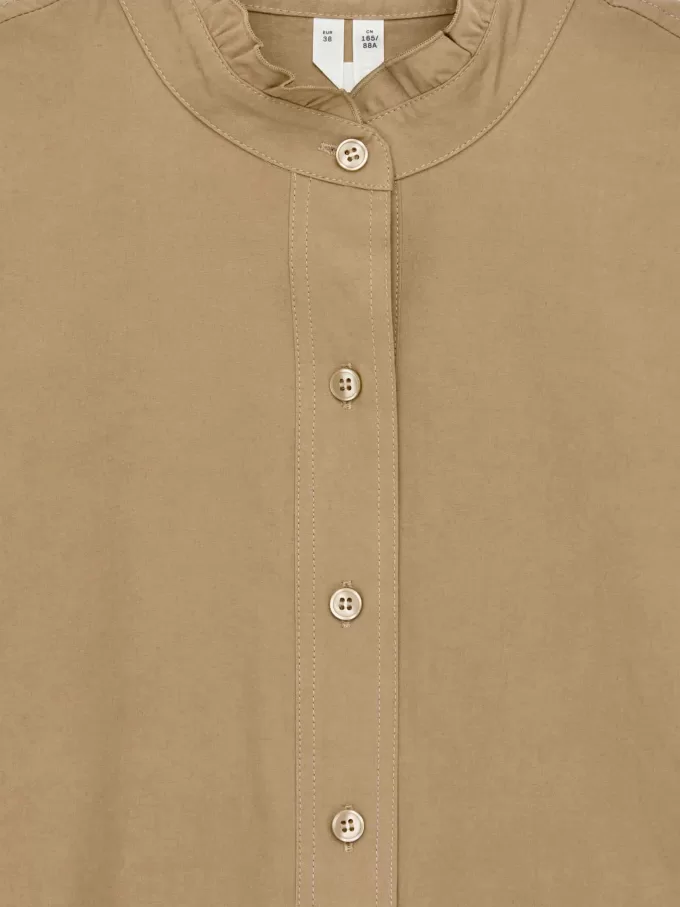 Baumwollkleid mit Rüschendetail