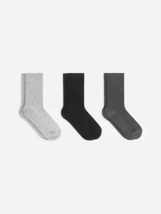 Baumwollrippsocken im 3er-Set