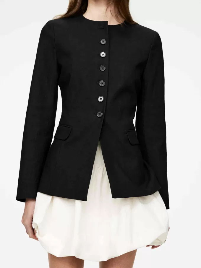 Blazer aus Leinenmischung