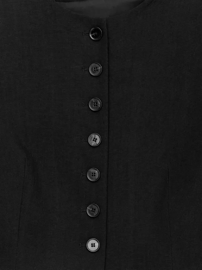 Blazer aus Leinenmischung