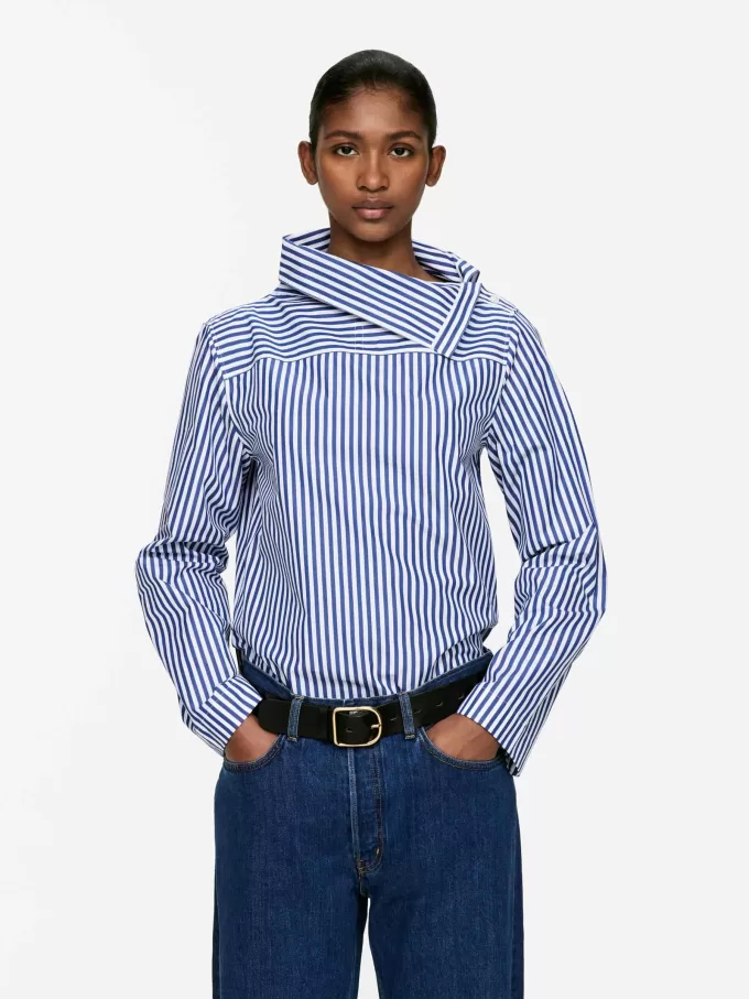 Bluse mit Umschlagkragen