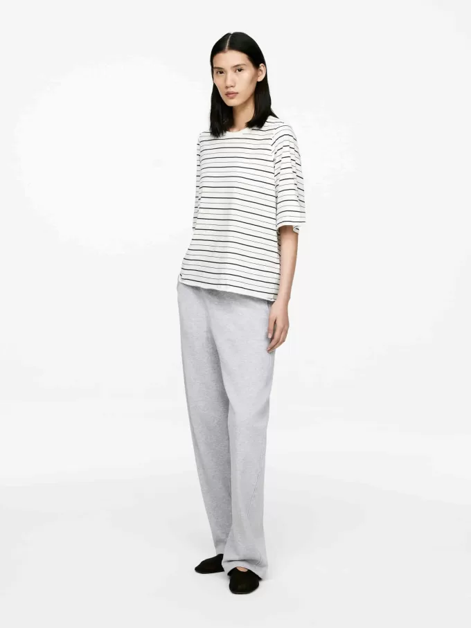 Drapiertes Baumwoll-T-Shirt