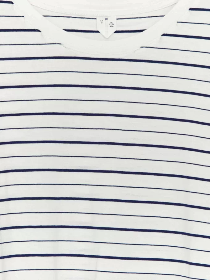 Drapiertes Baumwoll-T-Shirt