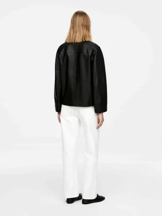 Gefütterte Lederjacke