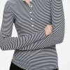 Geripptes Henley-Top