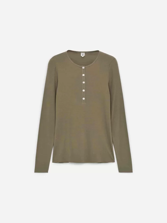 Geripptes Henley-Top