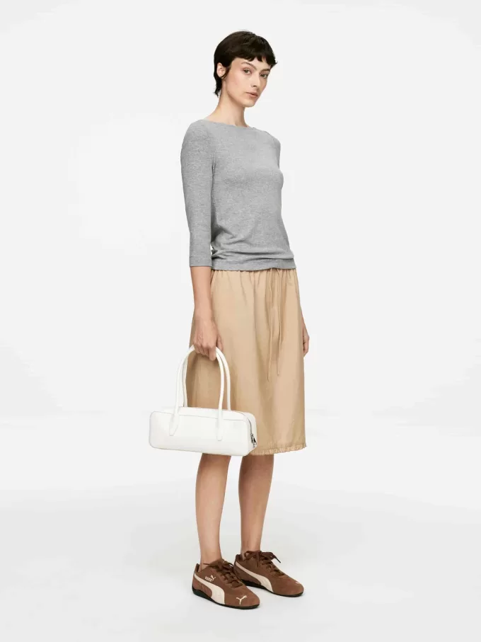 Geripptes Oberteil aus Lyocell