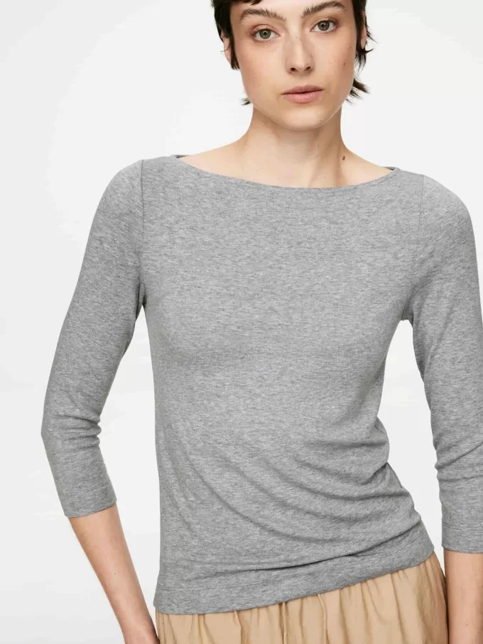 Geripptes Oberteil aus Lyocell