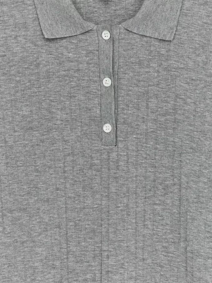 Geripptes Poloshirt