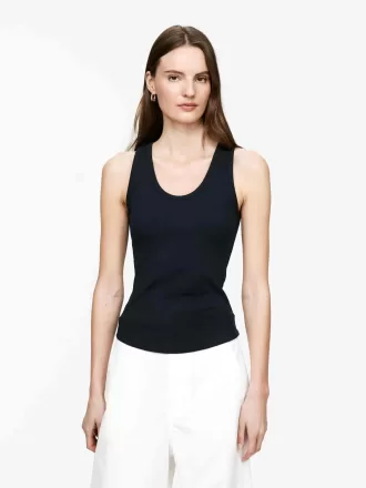 Geripptes Tanktop Dunkelblau 1267692002001 330x440 - Geripptes Tanktop