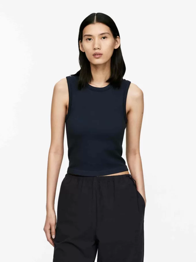 Geripptes, nahtloses Tanktop