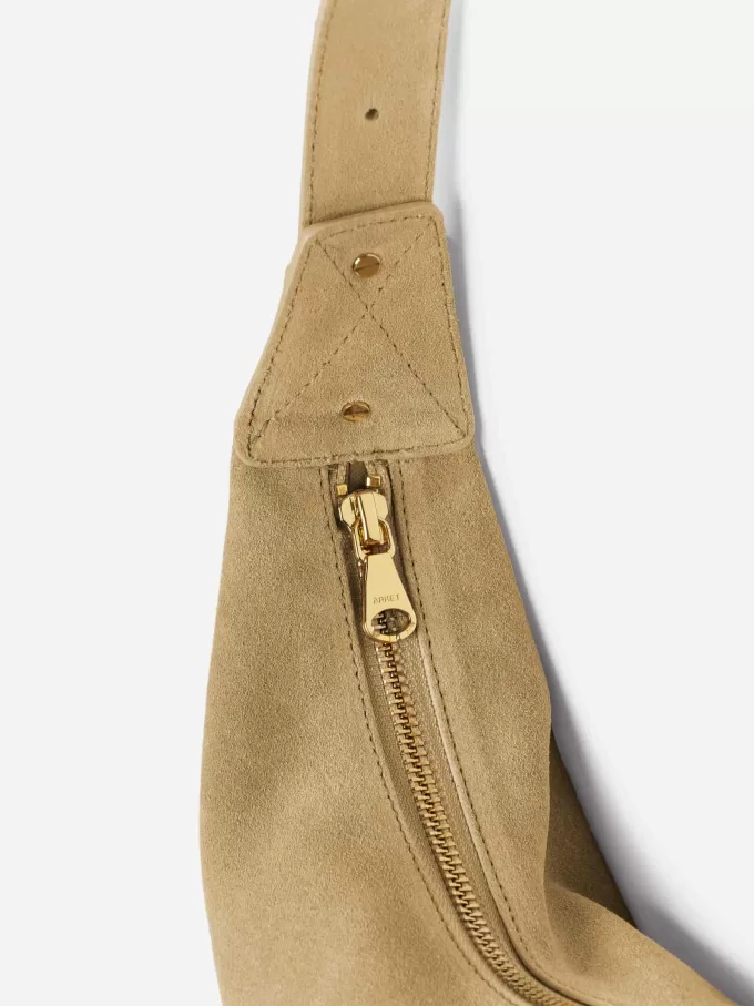 Geschwungene Wildledertasche