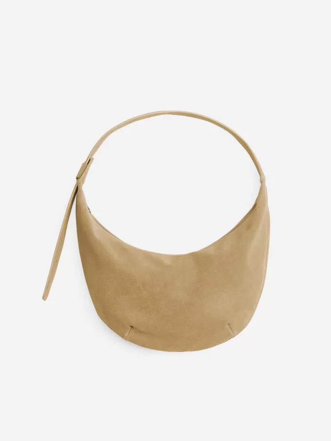 Geschwungene Wildledertasche