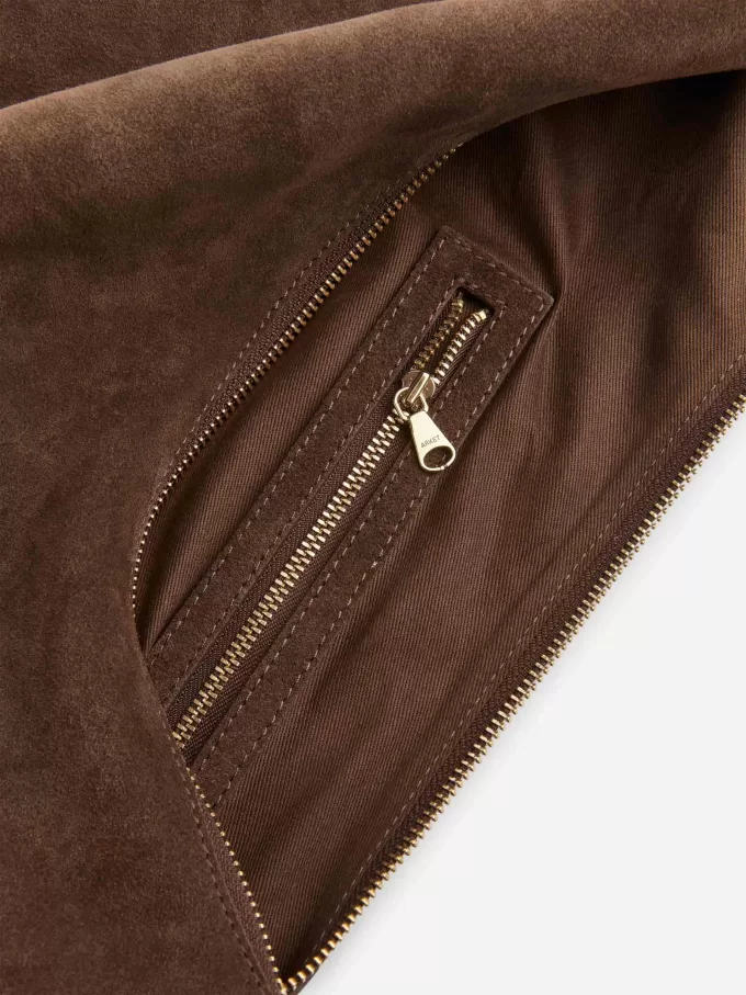 Geschwungene Wildledertasche