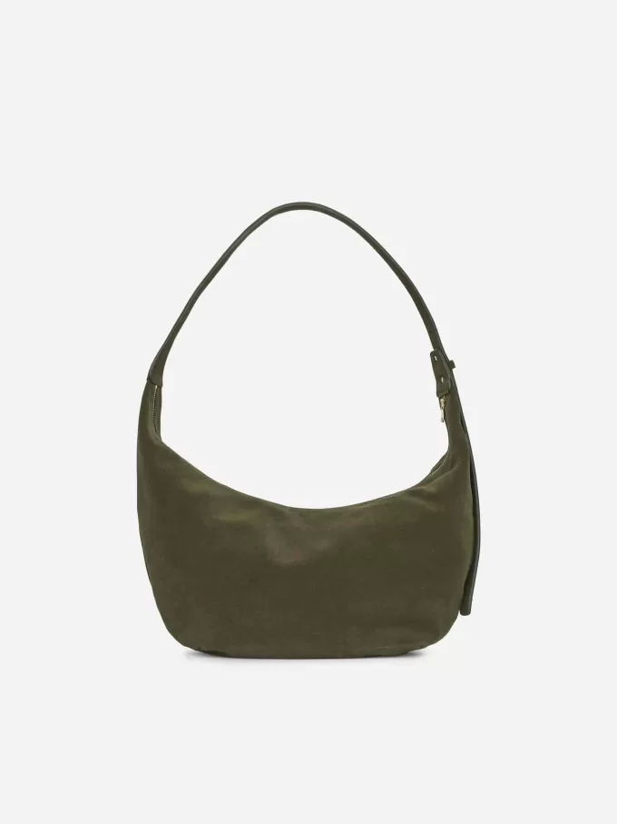 Geschwungene Wildledertasche