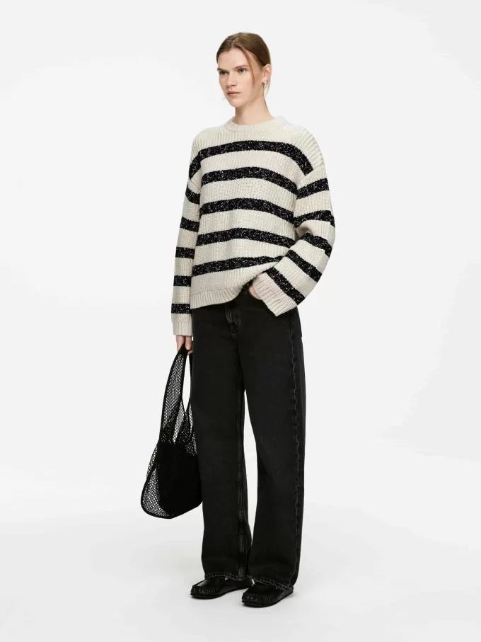 Gestrickter Baumwollpullover