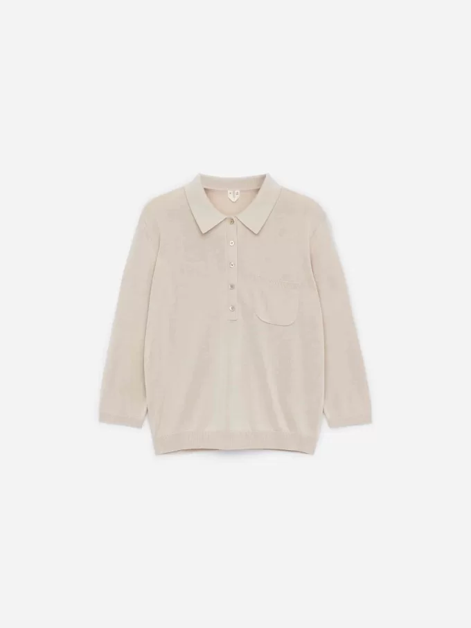 Gestricktes Poloshirt Gestricktes Poloshirt