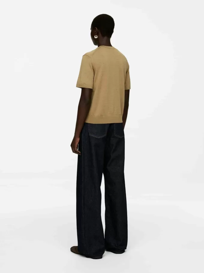 Gestricktes T-Shirt aus Merinowolle