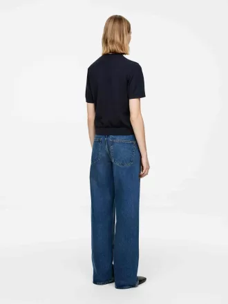 Gestricktes T Shirt aus Merinowolle Dunkelblau 1236180006001 1 330x440 - Gestricktes T-Shirt aus Merinowolle