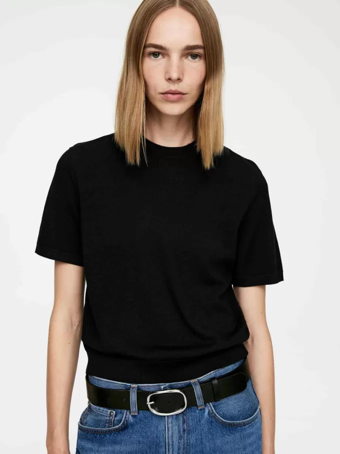 Gestricktes T-Shirt aus Merinowolle