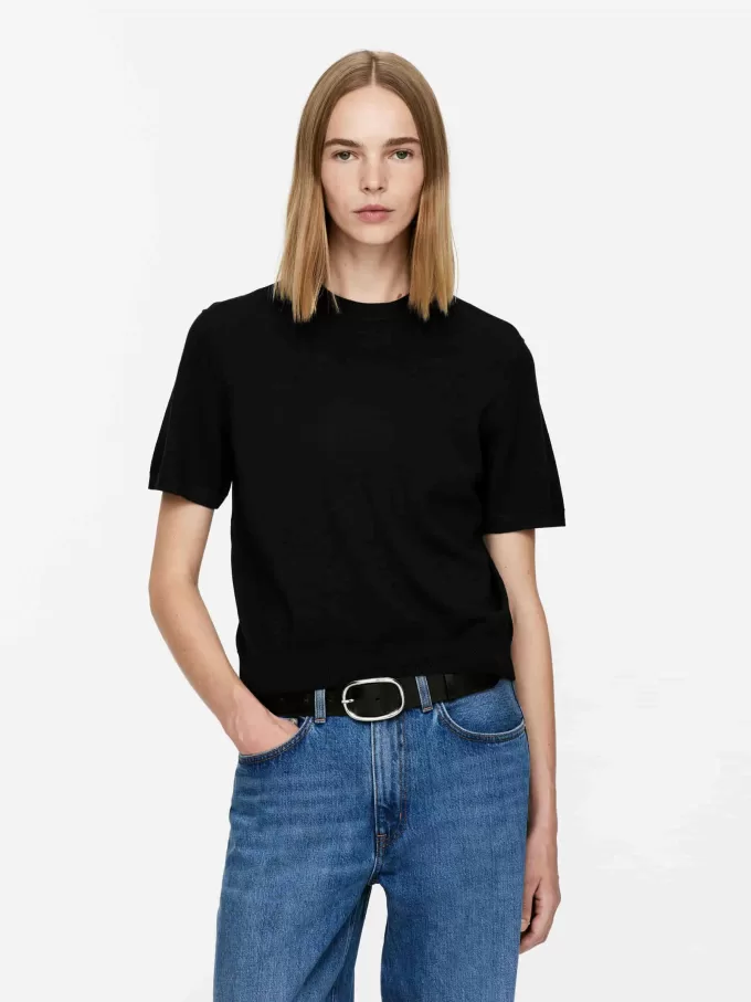 Gestricktes T-Shirt aus Merinowolle