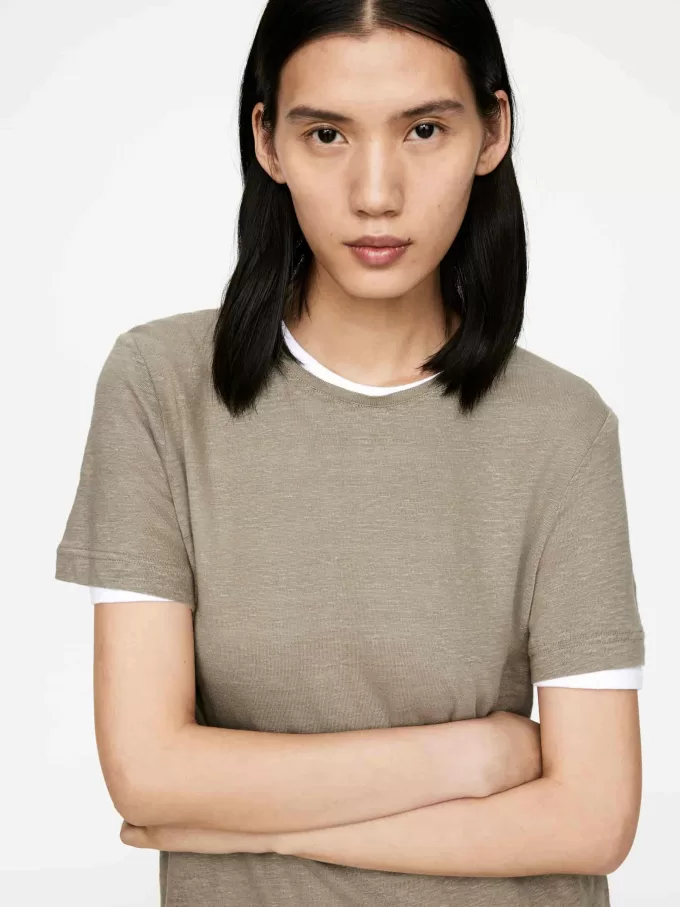 Hemd aus Leinenjersey Hemd aus Leinenjersey