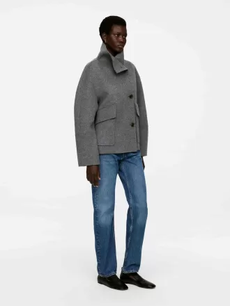 Jacke aus Doublé-Wollmischung