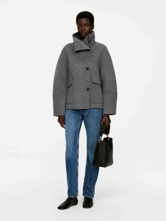 Jacke aus Doublé-Wollmischung