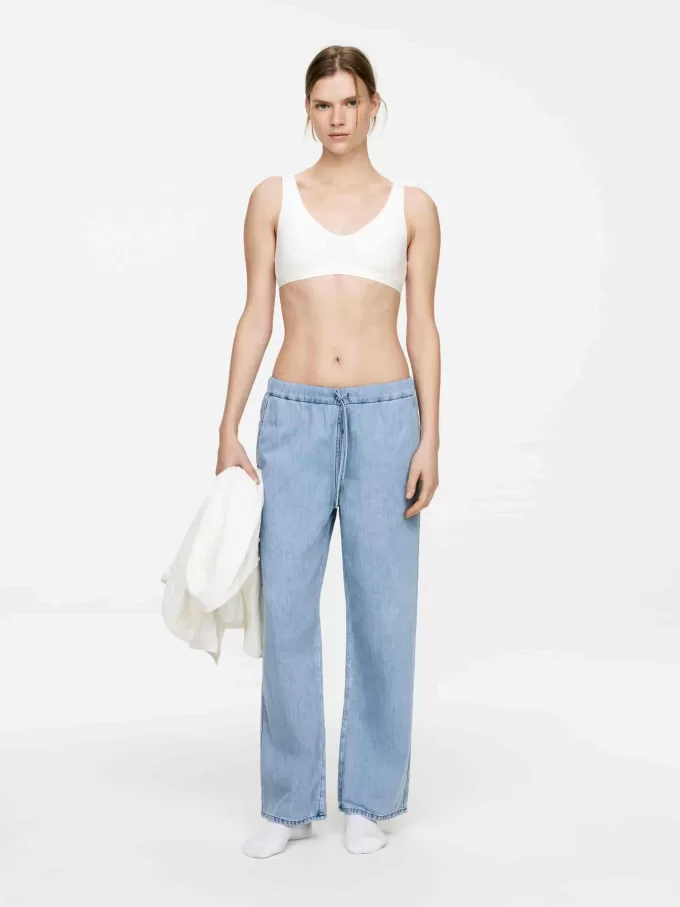 Jeanshose mit Kordelzug