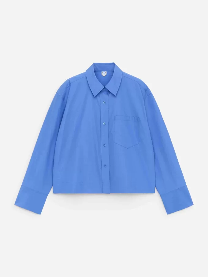 Kurz geschnittenes Baumwollhemd