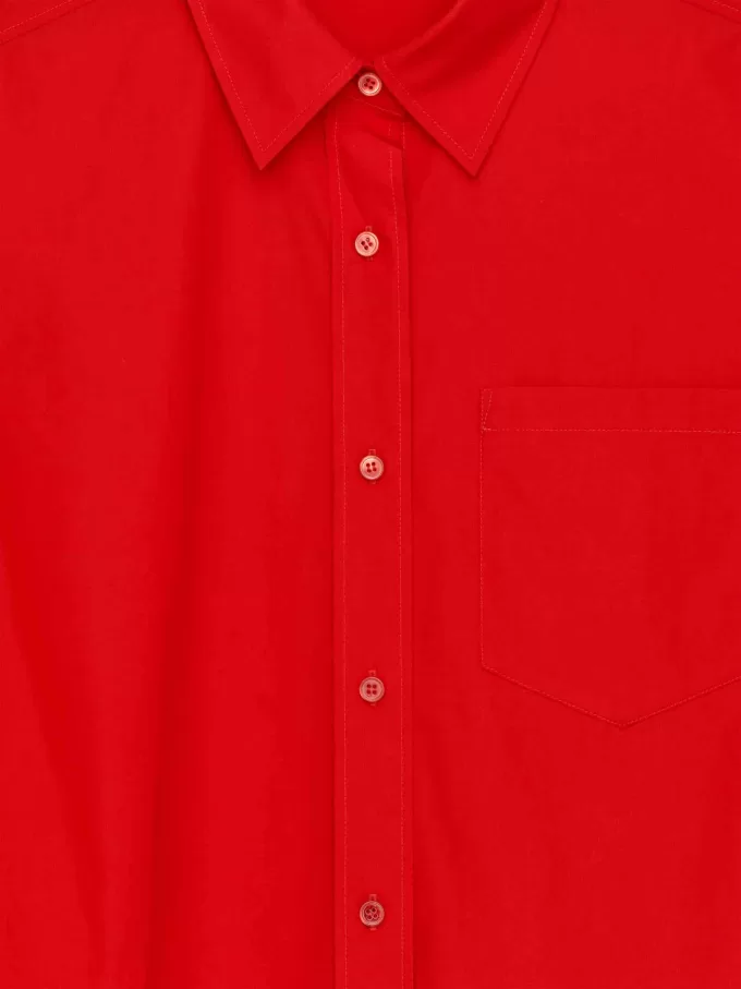 Kurz geschnittenes Baumwollhemd