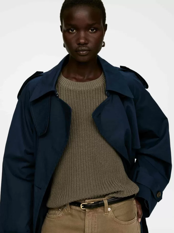 Kurzarm-Top aus Rippstrick