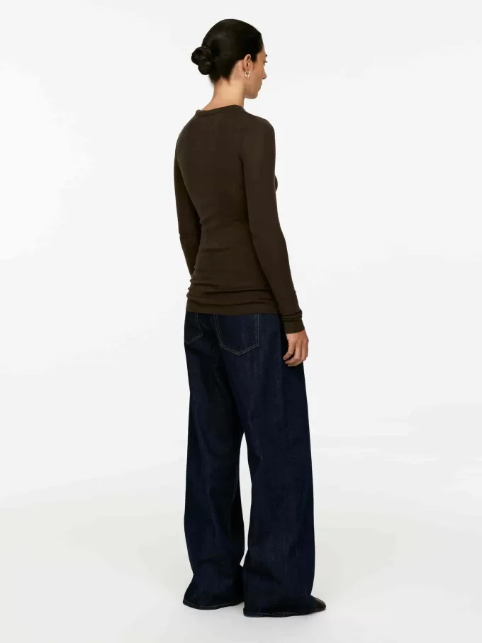 Langärmliges Merino-Top