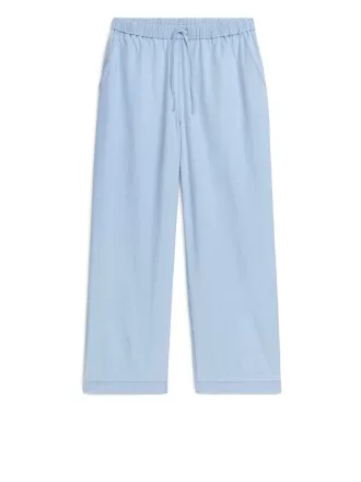 Leichte Denim-Hose mit Kordelzug