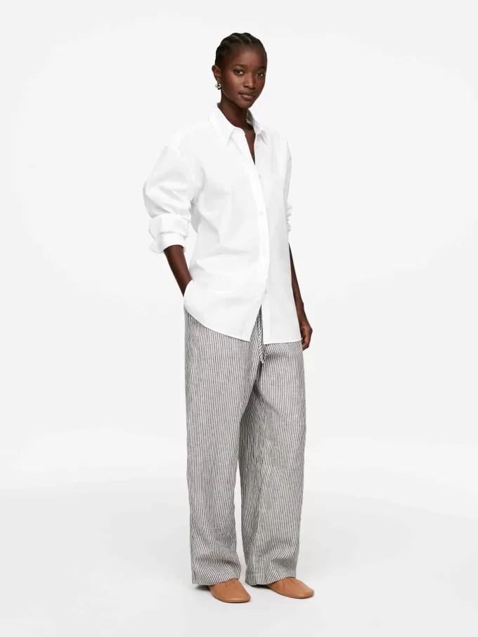 Leinenhose mit Kordelzug