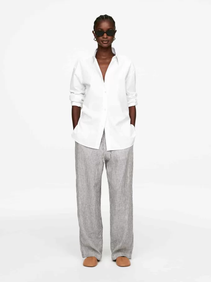 Leinenhose mit Kordelzug