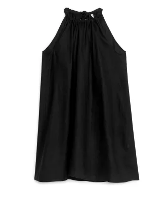 Leinenkleid mit Schleife