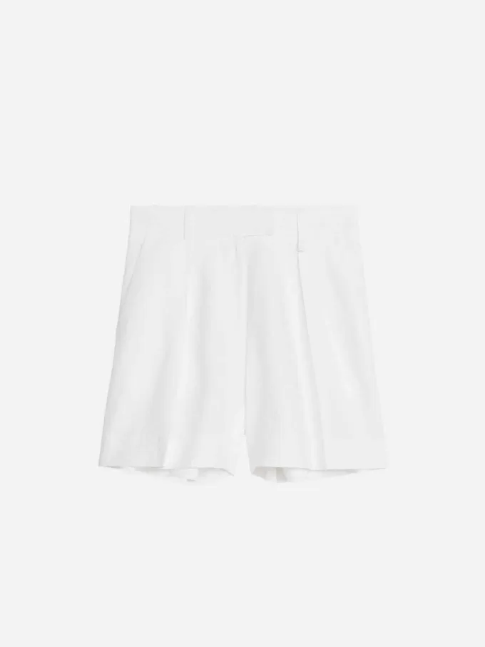 Leinenshorts mit hoher Taille Leinenshorts mit hoher Taille