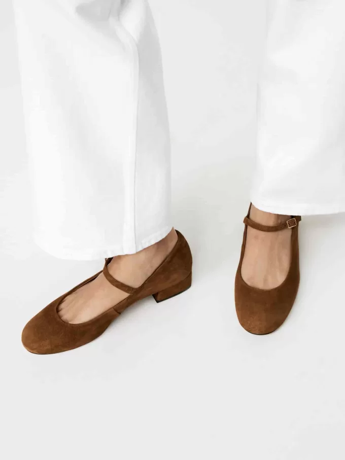 Mary Jane Wildlederpumps