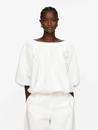 Oberteil mit Ballonsaum