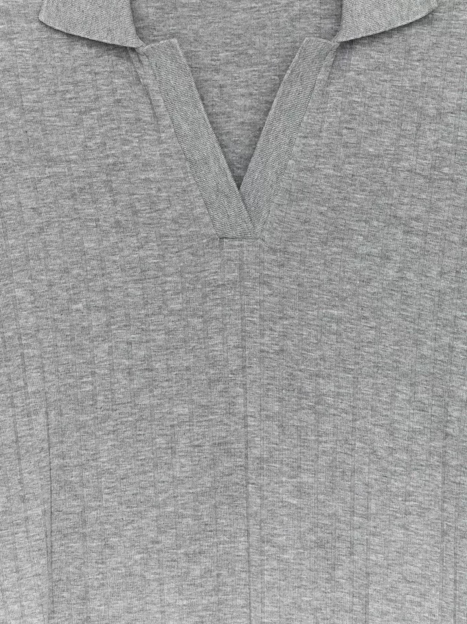 Polokleid aus Rippstrick Polokleid aus Rippstrick
