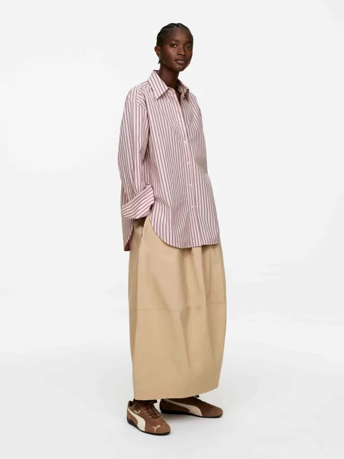 Popeline-Hemd mit entspannter Passform